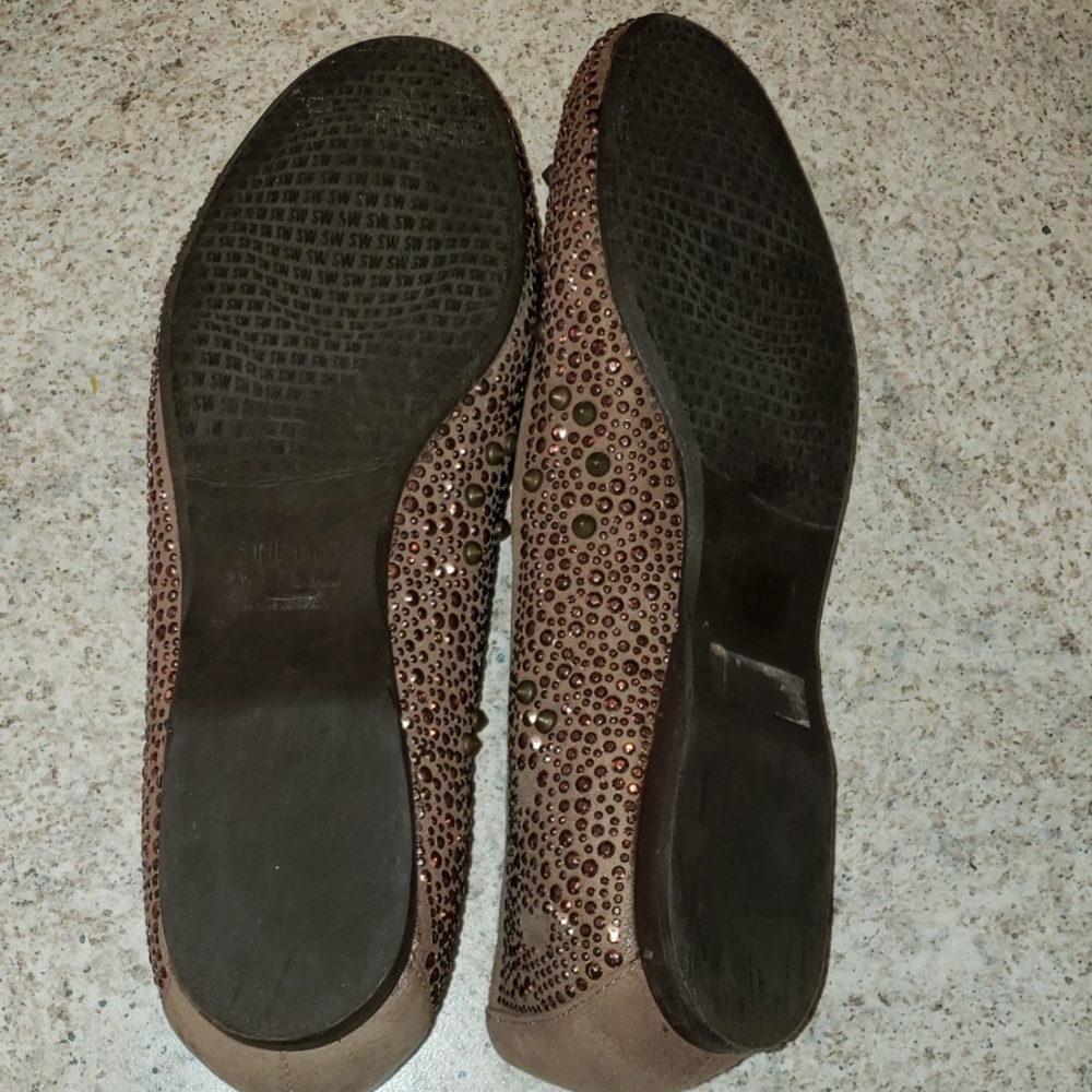 Stuart Weitzman Studded Tan Flats - image 5